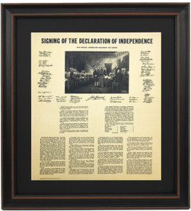 Framed Signing of The Declaration of Independence Scene with Unique Stories Framed Signing of The Declaration of Independence Scene with Unique Stories