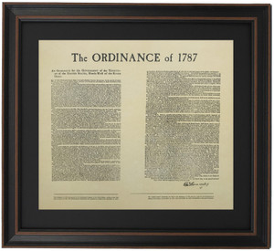 Framed Ordinance of 1787 Framed Ordinance of 1787