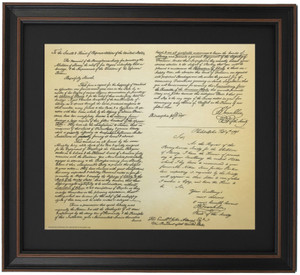 Framed Ben Franklin's Petition to Abolish Slavery Framed Ben Franklin's Petition to Abolish Slavery