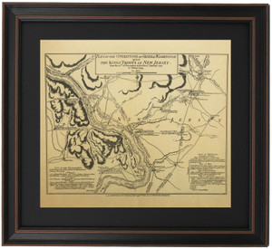 Framed Washington's Crossing Map and Battle of Trenton Framed Washington's Crossing Map and Battle of Trenton