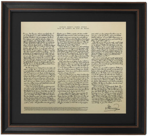 Framed Give Me Liberty or Give Me Death Speech, Patrick Henry Framed Give Me Liberty or Give Me Death Speech, Patrick Henry