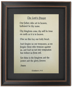 Framed The Lord's Prayer Framed The Lord's Prayer