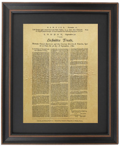 Framed Treaty of Paris 1783 Framed Treaty of Paris 1783