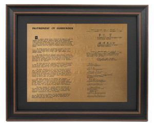 Framed Japanese Instrument of Surrender