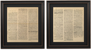 Framed Washington's Farewell Address Set 1796