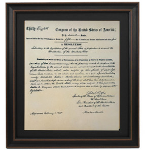 Framed Thirteenth Amendment