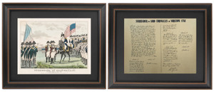 Surrender of General Cornwallis at Yorktown with Articles of Capitulation set Surrender of General Cornwallis at Yorktown with Articles of Capitulation set