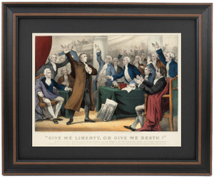 Framed Patrick Henry's "Give Me Liberty, or Give Me Death" Illustration by Currier and Ives Framed Patrick Henry's "Give Me Liberty, or Give Me Death" Illustration by Currier and Ives