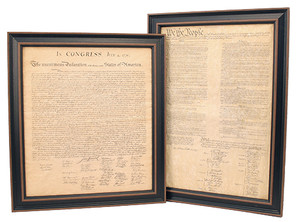 Framed Constitution & Declaration of Independence Set Framed Constitution & Declaration of Independence Set