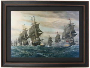 Framed Battle of the Chesapeake by V. Zveg Framed Battle of the Chesapeake by V. Zveg