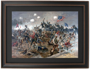 Framed Battle of Spotsylvania by Thure de Thulstrup Framed Battle of Spotsylvania by Thure de Thulstrup