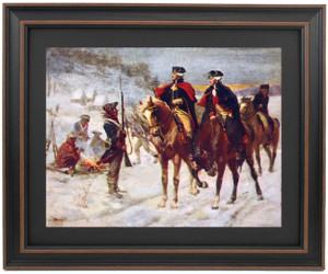 Framed Washington and Lafayette at Valley Forge by John Ward Dunsmore Framed Washington and Lafayette at Valley Forge by John Ward Dunsmore