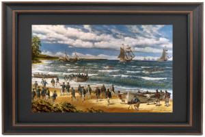 Framed Battle of Nassau by V. Zveg Framed Battle of Nassau by V. Zveg