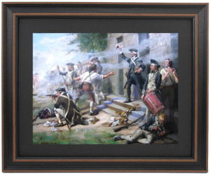 Framed Battle of Springfield N.J. 1780, by John Ward Dunsmore Framed Battle of Springfield N.J. 1780, by John Ward Dunsmore