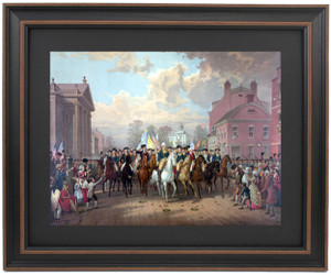 Framed Evacuation Day and Washington's Triumphal Entry by Edmund Restein Framed Evacuation Day and Washington's Triumphal Entry by Edmund Restein