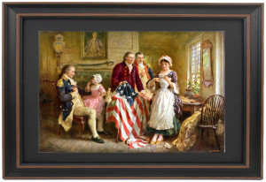 Framed Betsy Ross by Jean Leon Gerome Ferris Framed Betsy Ross by Jean Leon Gerome Ferris