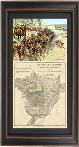 Framed Battle of Guilford Court House and Battlefield Map Framed Battle of Guilford Court House and Battlefield Map