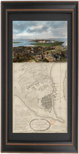 Framed Siege of Charleston by Alonzo Chappel with Battlefield Map Framed Siege of Charleston by Alonzo Chappel with Battlefield Map