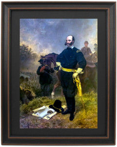Framed General Ambrose Burnside at Antietam by Emanuel Leutze Framed General Ambrose Burnside at Antietam by Emanuel Leutze