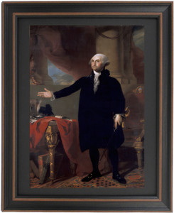 Framed George Washington Whitehouse Portrait by Gilbert Stuart Framed George Washington Whitehouse Portrait by Gilbert Stuart