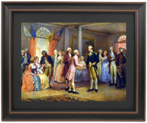 Framed Washington Greeting Lafayette at Mount Vernon by Jennie Brownscombe Framed Washington Greeting Lafayette at Mount Vernon by Jennie Brownscombe