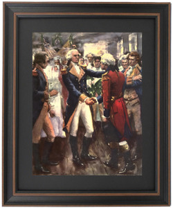 Framed Washington Takes Leave of His Officers by H. E. Marshall Framed Washington Takes Leave of His Officers by H. E. Marshall