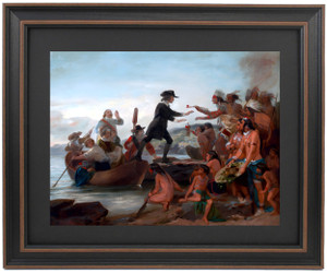 Framed The Landing of Roger Williams in 1636 by Alonzo Chappel Framed The Landing of Roger Williams in 1636 by Alonzo Chappel