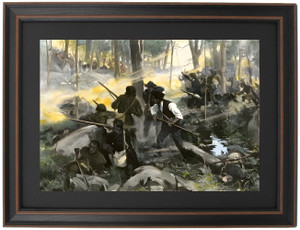 Framed Battle of Kings Mountain by Frederick Coffay Yohn Framed Battle of Kings Mountain by Frederick Coffay Yohn