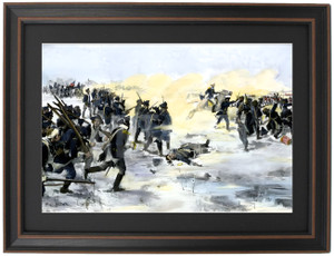 Framed Battle of Princeton by Frederick Coffey Yohn Framed Battle of Princeton by Frederick Coffey Yohn