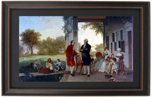 Framed Washington and Lafayette at Mount Vernon (1784) by Rossiter and Mignot Framed Washington and Lafayette at Mount Vernon (1784) by Rossiter and Mignot