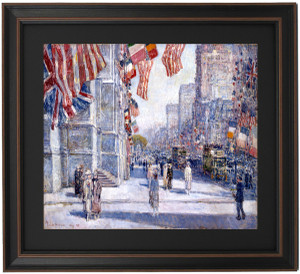 Framed Early Morning on the Avenue in May 1917 by Frederick Childe Hassam Framed Early Morning on the Avenue in May 1917 by Frederick Childe Hassam