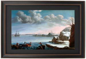 Framed The Landing of the Pilgrims by Michele Felice Corne Framed The Landing of the Pilgrims by Michele Felice Corne