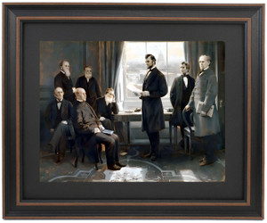 Framed Lincoln Reading the Emancipation Proclamation to his Cabinet by Alonzo Chappel Framed Lincoln Reading the Emancipation Proclamation to his Cabinet by Alonzo Chappel