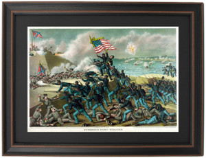 Framed Storming of Fort Wagner by Kurz and Allison Framed Storming of Fort Wagner by Kurz and Allison