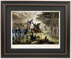 Framed General Kearney's Gallant Charge, Battle of Chantilly, VA by Augustus Tholey Framed General Kearney's Gallant Charge, Battle of Chantilly, VA by Augustus Tholey