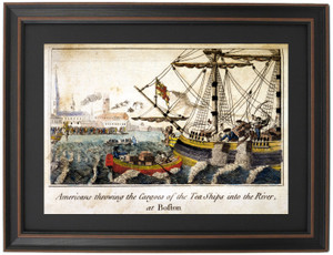 Framed Boston Tea Party by W.D. Cooper Framed Boston Tea Party by W.D. Cooper