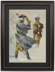 Framed Washington at Valley Forge by Richard Veenfliet Framed Washington at Valley Forge by Richard Veenfliet