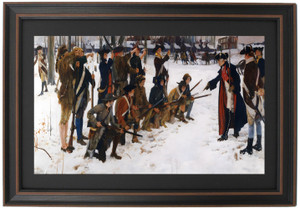 Framed Baron von Steuben Drilling Washington's Army at Valley Forge by Edwin Austin Abbey Framed Baron von Steuben Drilling Washington's Army at Valley Forge by Edwin Austin Abbey
