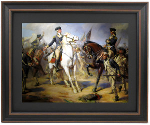 Framed Battle of Monmouth (Washington Rebukes Lee) 1778 by John Ward Dunsmore Framed Battle of Monmouth (Washington Rebukes Lee) 1778 by John Ward Dunsmore