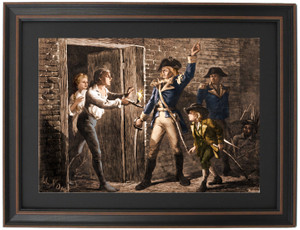 Framed Capture of Fort Ticonderoga by John Steeple Davis Framed Capture of Fort Ticonderoga by John Steeple Davis