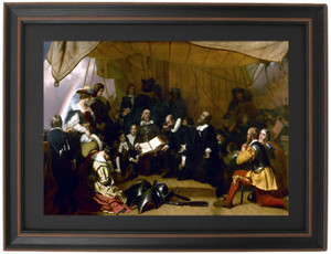 Framed Embarkation of the Pilgrims by Robert Weir Framed Embarkation of the Pilgrims by Robert Weir
