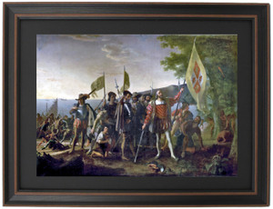 Framed Landing of Columbus by John Vanderlyn Framed Landing of Columbus by John Vanderlyn