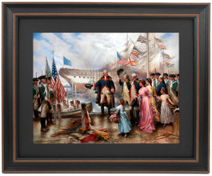 Framed Building the First Navy by Edward Percy Moran Framed Building the First Navy by Edward Percy Moran