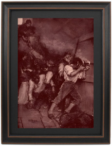 Framed Siege of Boonesborough by Howard Pyle Framed Siege of Boonesborough by Howard Pyle
