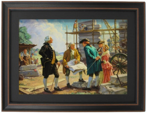 Framed Washington Inspects the Nation's Capitol 1794 by Henry Hintermeister Framed Washington Inspects the Nation's Capitol 1794 by Henry Hintermeister