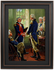 Framed Washington Assures Captain John Paul Jones of His First Command by Henry Hintermeister Framed Washington Assures Captain John Paul Jones of His First Command by Henry Hintermeister