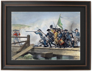 Framed The Struggle on Concord Bridge by Alonzo Chappel Framed The Struggle on Concord Bridge by Alonzo Chappel