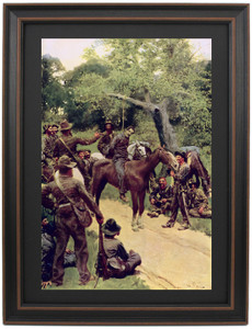 Framed They Talked It Over With Me Sitting on the Horse by Howard Pyle Framed They Talked It Over With Me Sitting on the Horse by Howard Pyle