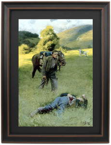Framed A Lonely Duel in the Middle of a Great Sunny Field by Howard Pyle Framed A Lonely Duel in the Middle of a Great Sunny Field by Howard Pyle