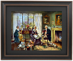 Framed George Washington, First President of the United States of America by Edward Percy Moran Framed George Washington, First President of the United States of America by Edward Percy Moran
